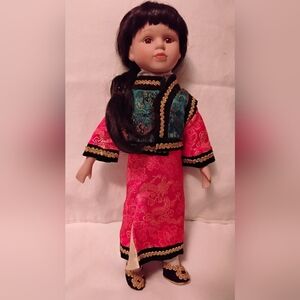 Vtg Chinese Limited Edition Porcelain Doll